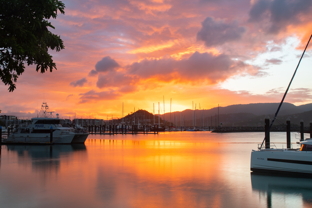 Coral Sea Marina Sunset