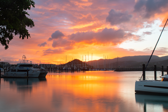 Coral Sea Marina Sunset