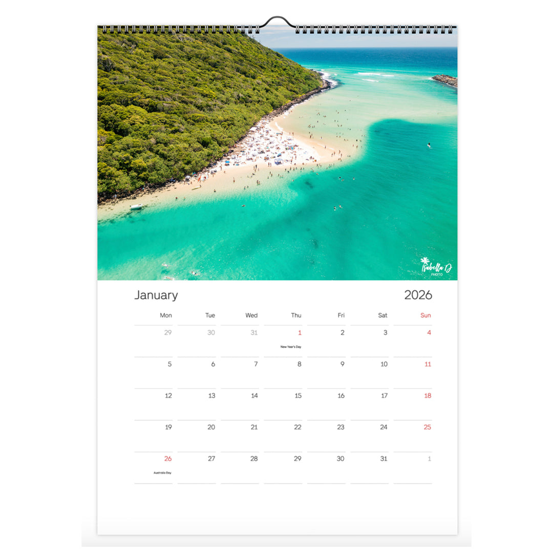 2026 A3 Calendar - 12 Months of the Gold Coast