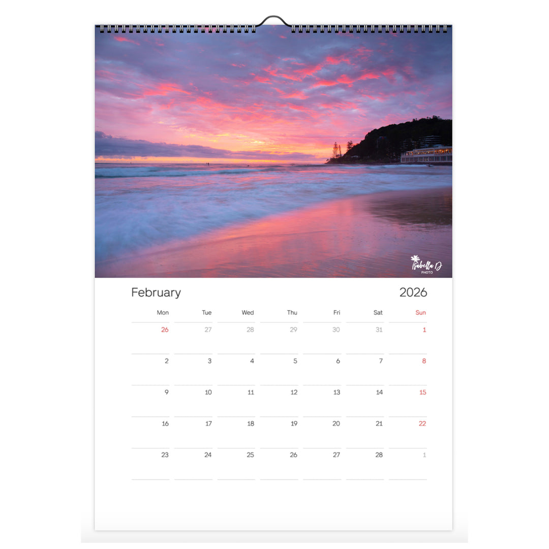 2026 A3 Calendar - 12 Months of the Gold Coast