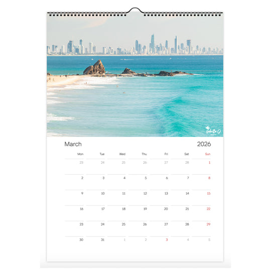 2026 A3 Calendar - 12 Months of the Gold Coast