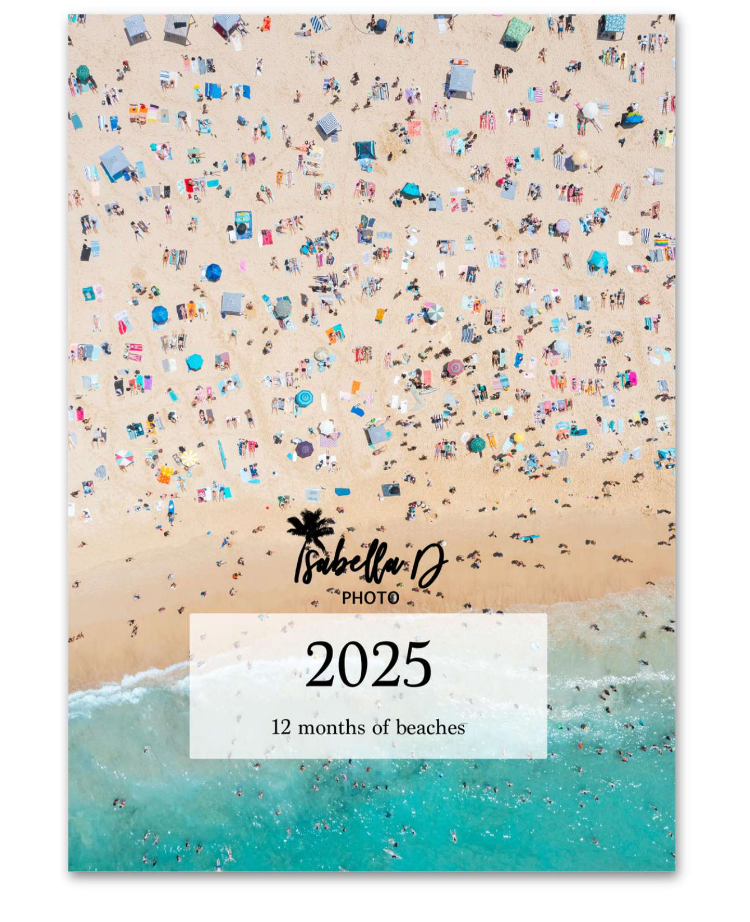 2025 A3 Calendar - 12 Months of Beaches