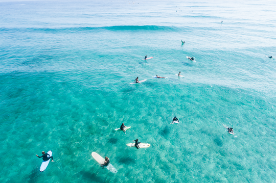 Surfers at Wategos