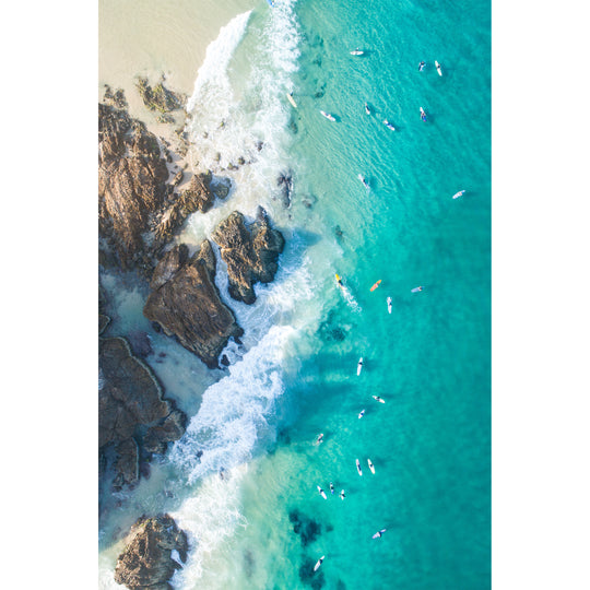 Surfers at The Pass